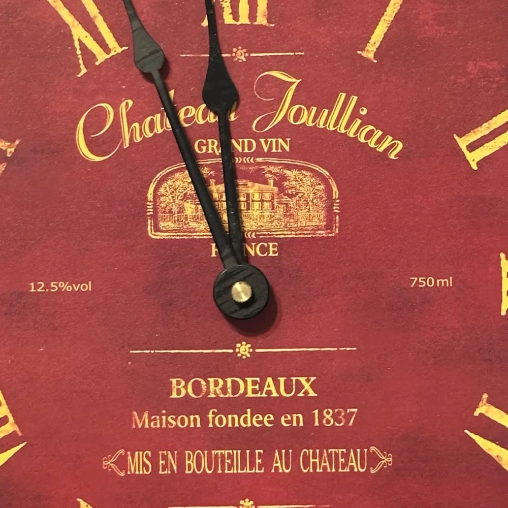 Vantage Bordeaux Red Decorative Wall Clock